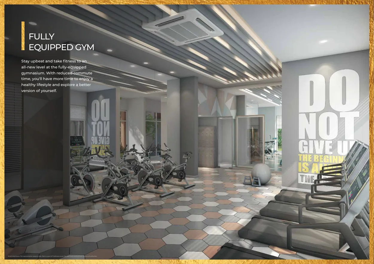 Fitness centre visual from supplied brochure