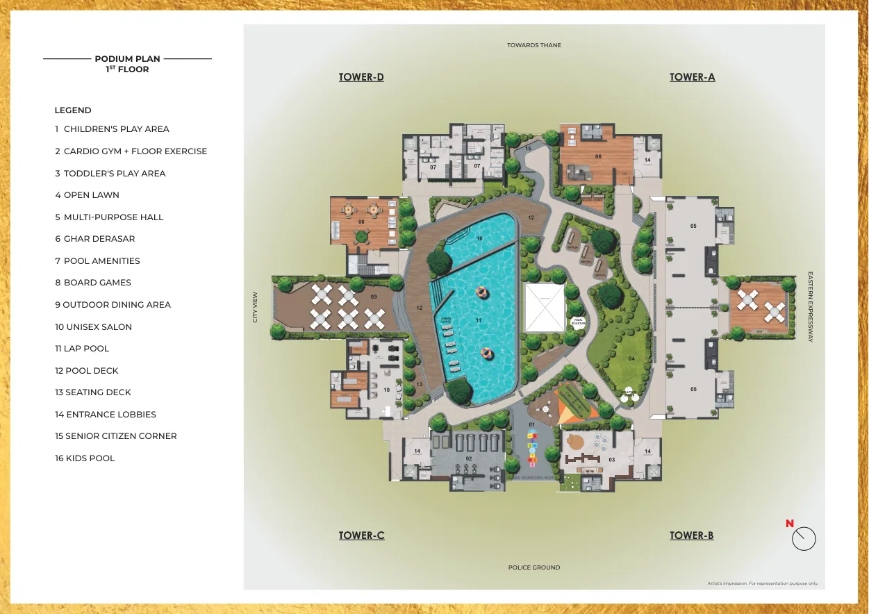 First-floor podium plan from brochure